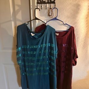 Striped Glitter shirts